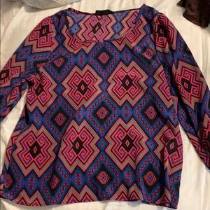 Aztec design long sleeve top